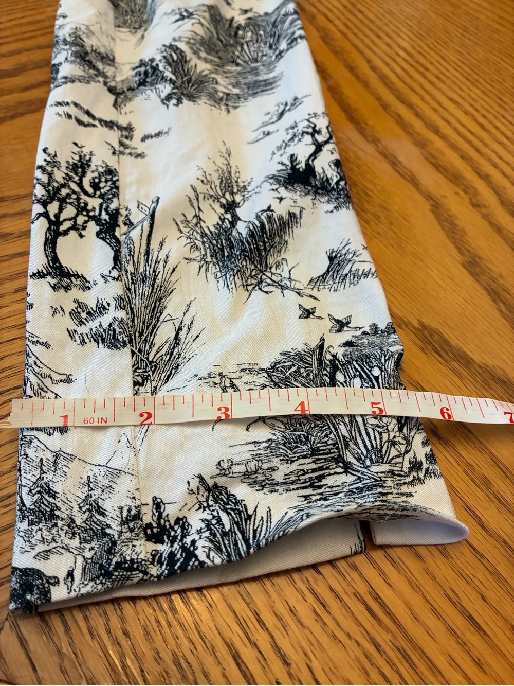 I Love Tyler Madison Toile Print Slim Ankle Pants Stretch Pull-On Black White - Picture 10 of 11